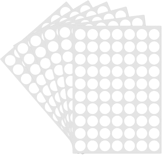 Starboling Dot Stickers - 1/2 Inch White Circle Labels, 1400pcs Writable Color Coding, Round Stickers for Office, Classroom, Garage Sale