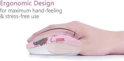 JUHOO Wireless Mouse with Nano Receiver for PC, Laptop, Notebook, Computer, MacBook, Less Noise, Portable Mobile Optical Mice