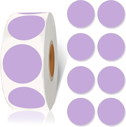 starboling 800Pcs 1 Inch Light Purple Round Color Coding,Dot Stickers Labels,Can Writing for Office,Student Classroom and Other Scenarios