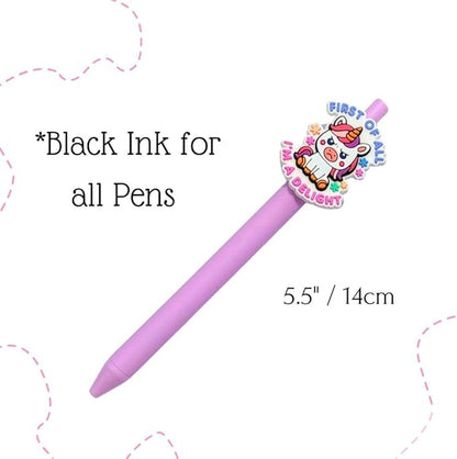 20PC Funny Charm Pens Cute Silly Cat Duck Funny Sayings Sassy Quirky Sarcastic Animals Black Gel Ink Novelty Pen Work Desk Accessories Office Supply Set Unique Gifts For Adults Coworkers Friends