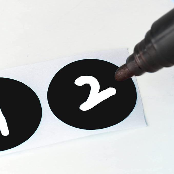 SHYGO® 1“ Black Circle Dot Stickers Color Coding Labels, 1000PCS 2 Rolls