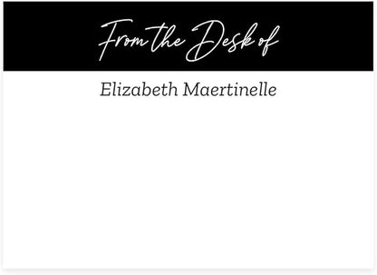 from The Desk of Personalized Sticky Notepads/Modern 3" x 4" Custom Writing Pads / 6 Customized Sticky Notes Pads / 50 Sheets Per Pad/Made in The USA