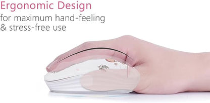 JUHOO Wireless Mouse with Nano Receiver for PC, Laptop, Notebook, Computer, MacBook, Less Noise, Portable Mobile Optical Mice