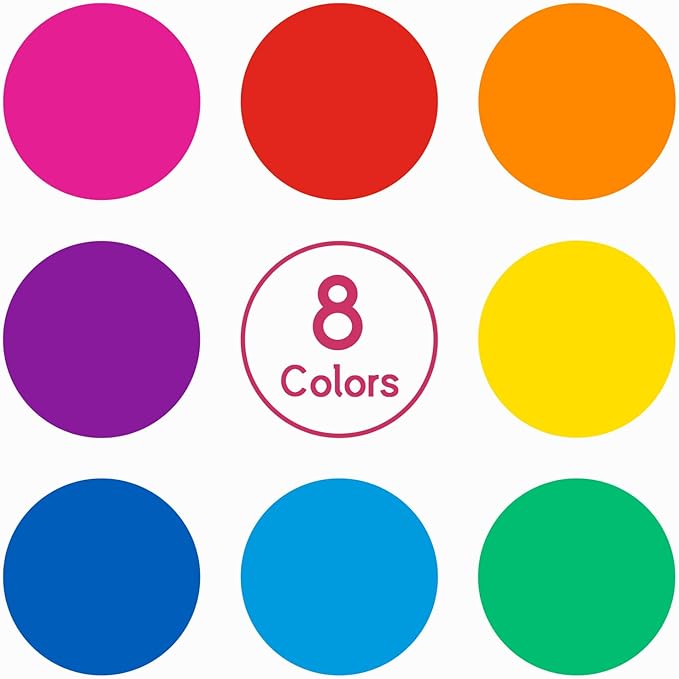 4000 PCS 3/4" Colored Dot Stickers Circle Color Coding Labels, 8 Colors Coding Labels Stickers, Garage/Yard Sale Price Stickers for Office, Student Classroom, Home Decorative