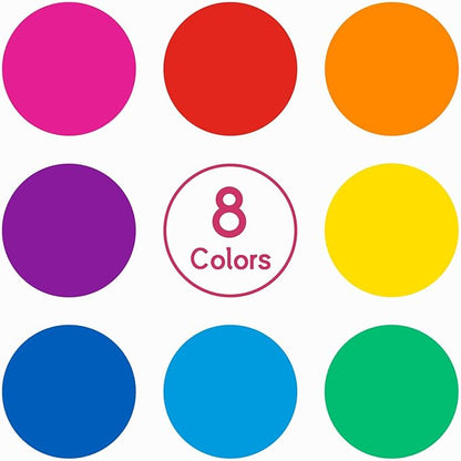 4000 PCS 3/4" Colored Dot Stickers Circle Color Coding Labels, 8 Colors Coding Labels Stickers, Garage/Yard Sale Price Stickers for Office, Student Classroom, Home Decorative