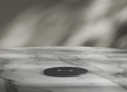 Pop up Outlet - 4-inch Hole,4-AC Outlet,20W USB C,15W Wireless Charging,2-USB Port,Desktop Recessed Grommet Power Outlet for Kitchen Island Countertop,6 ft Cable,Grey