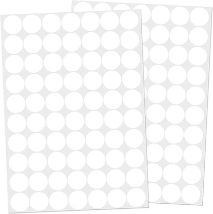 1400 PCS Colored Dot Stickers Round Color Coding Labels Polka Circle Dot Label Sticker for Office,Classroom,Papers Etc (Whtie, 3/4 inches)