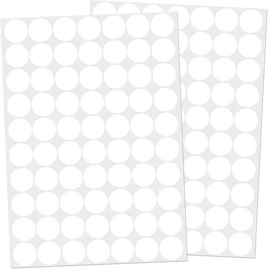 1400 PCS Colored Dot Stickers Round Color Coding Labels Polka Circle Dot Label Sticker for Office,Classroom,Papers Etc (Whtie, 3/4 inches)