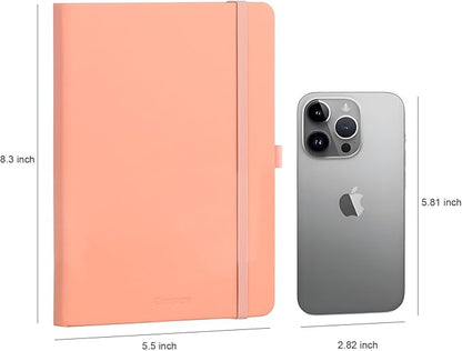 Comix 4 Pack Lined Journal Notebooks for Women, 176 Pages, 5.5 x 8.3, Hardcover, Morandi, 100gsm Paper, A5 Journaling Notebooks, Perfect for Work School Home