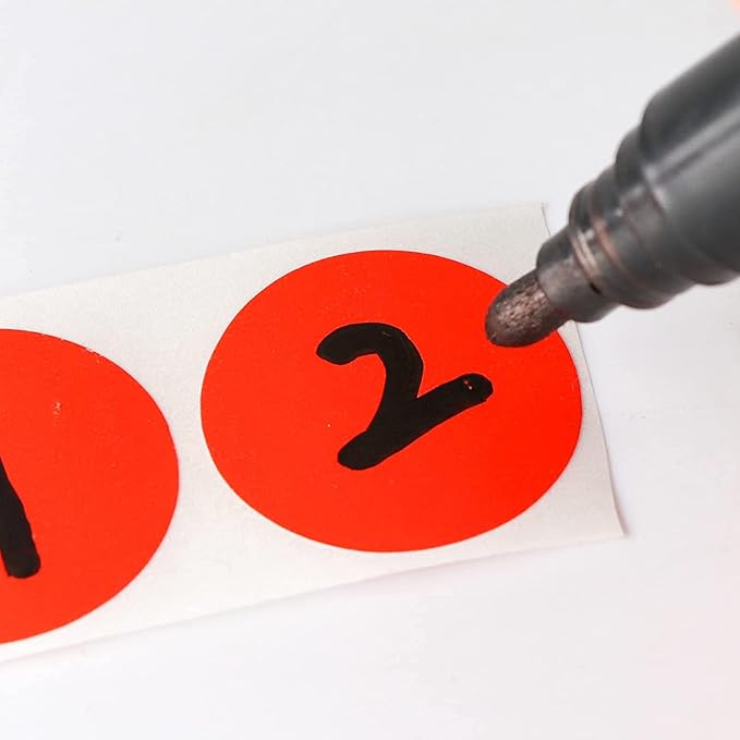 SHYGO® 1“ Red Circle Dot Stickers Color Coding Labels, 1000PCS 2 Rolls