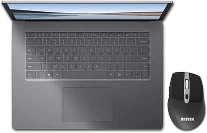 Arteck Wireless Mouse, 2.4G USB Wireless Ergonomic Optical Mouse, with Nano USB Receiver Silent Clicking Side Switch Buttons for Computer/Desktop/PC/Laptop and Windows 11/10 Rechargeable Battery