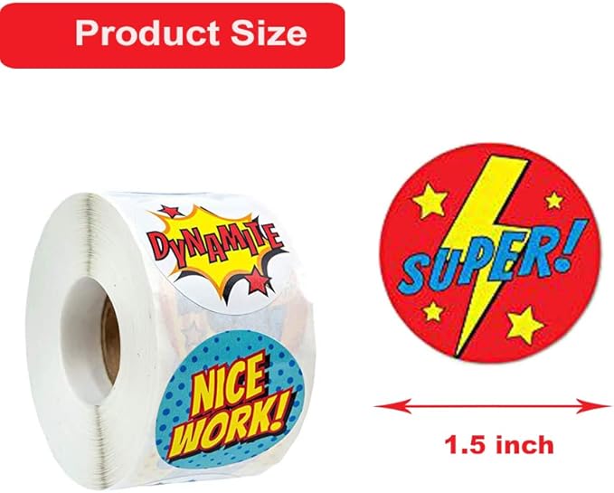 Motivational Stickers for Kids 1.5 Inch 500PCS Reward Stickers for Students Teachers School Stickers