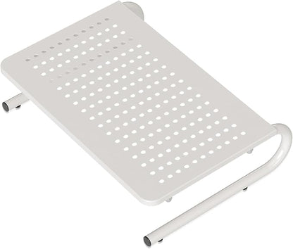 suptek Monitor Stand Riser for Computer,Laptop,Printer, Notebook and All Flat Screen Display with Vented Metal Platform and 4 Inches Height Underneath Storage,White(MST004W)