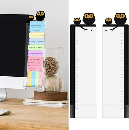 Office Desk Accessories 2pcs Multifunction Computer Monitor Memo Board - Transparent Computer Side Panel Memo Creative Monitor Side Panel Suitable for Office Home Desktop (Monitor Memo Board 6)