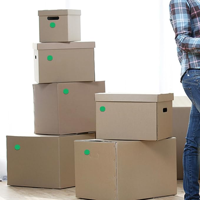 Starboling 1inch Dark Green Round Color Coding,Dot Stickers Labels,Can Writing for Office,Student Classroom and Other Scenarios（800Pcs/Roll