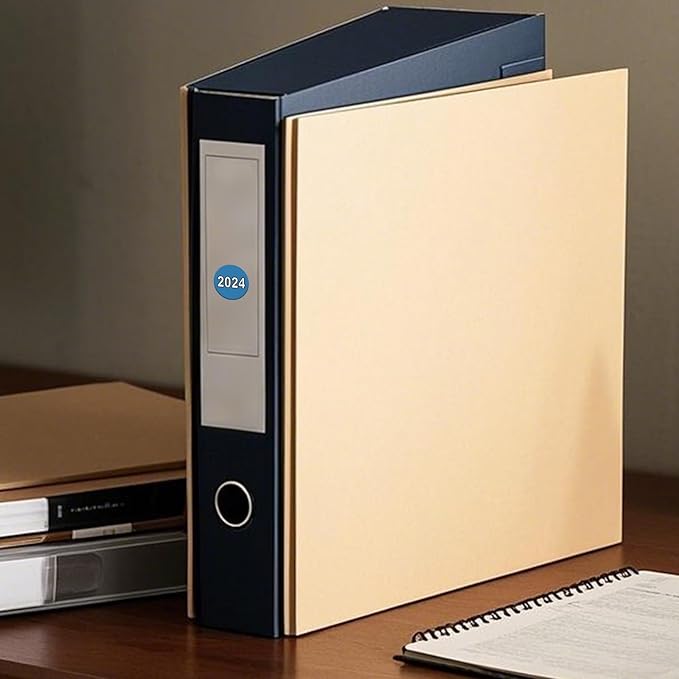 500 PCS 2024 Dot Stickers Roll 1 Inches Round Vinyl Color Coded New Year Labels Self Adhesive Waterproof Bookmarks for File Folders Charts Planner Organization Number Tabs