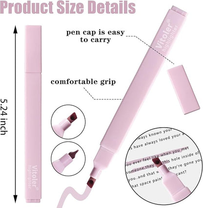 Pastel Highlighters,8pcs Bible Highlighters with Chisel Tip,Cute Markers Highlighter No Bleed,Bible High Lighters Assorted Colors for School Journaling