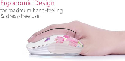 JUHOO Wireless Mouse with Nano Receiver for PC, Laptop, Notebook, Computer, MacBook, Less Noise, Portable Mobile Optical Mice