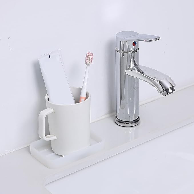 Silicone Kitchen Sink Organizer Tray for Multiple Usage,Easy Clean Sponges Holder for Kitchen Bathroom Counter or Sink,Dish Soap Dispenser,Scrubber,Bottle,Cup Ttanslucent 4.9”x 3.2”