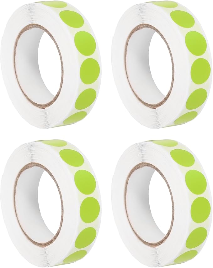 PATIKIL Colored Dot Stickers 1/2", 4000 Pcs Color Coding Labels Blank Circle Stickers Adhesive Round Price Labels for Inventory Office Garage Classroom, Light Green