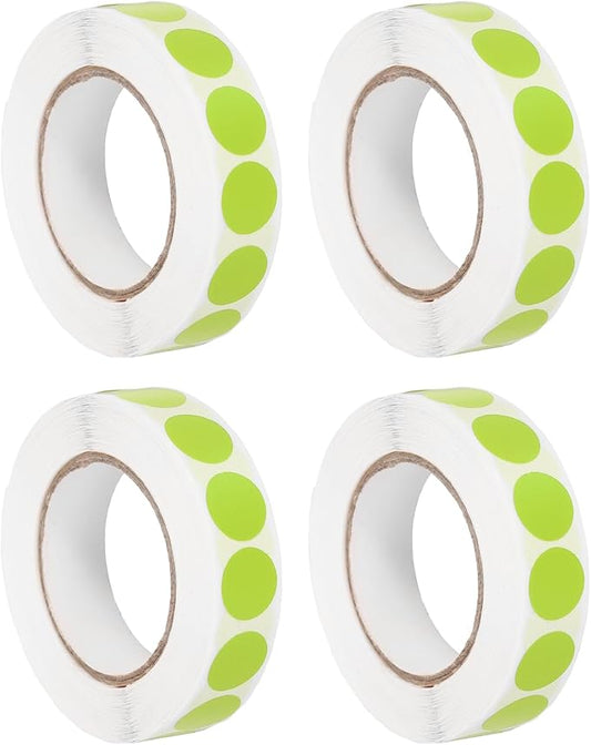 PATIKIL Colored Dot Stickers 1/2", 4000 Pcs Color Coding Labels Blank Circle Stickers Adhesive Round Price Labels for Inventory Office Garage Classroom, Light Green