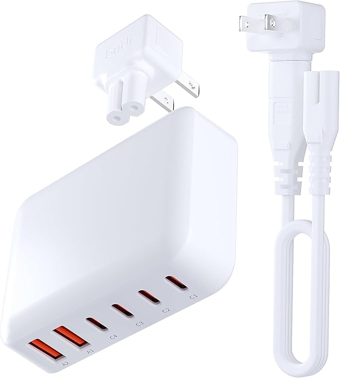 USB C Charger Power Hub, 100W 6-Port Charging Station Slim Wall Charger, Fast Charging Block Type-C for iPhone 16/15/14/13/12/11/Pro Max/XS/XR (6-Port)