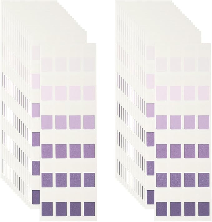 PATIKIL Clear Index Sticky Tabs, 480 Pcs Small Transparent Sticky Notes Bookmarks Planner Stickers Page Tabs for Office Notebooks File Folder Ledger Book, Gradient Purple