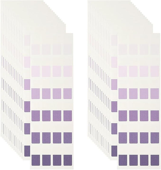 PATIKIL Clear Index Sticky Tabs, 480 Pcs Small Transparent Sticky Notes Bookmarks Planner Stickers Page Tabs for Office Notebooks File Folder Ledger Book, Gradient Purple