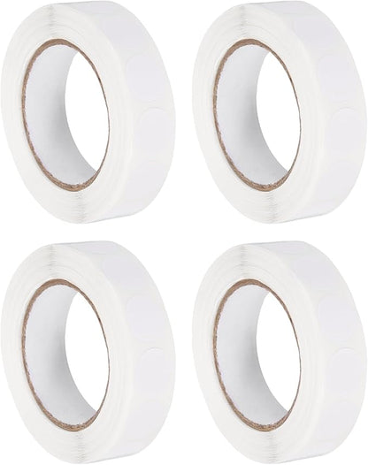 PATIKIL Colored Dot Stickers 1/2", 4000 Pcs Color Coding Labels Blank Circle Stickers Adhesive Round Price Labels for Inventory Office Garage Classroom, White