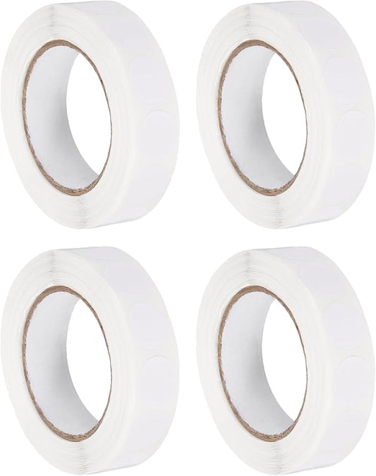 PATIKIL Colored Dot Stickers 1/2", 4000 Pcs Color Coding Labels Blank Circle Stickers Adhesive Round Price Labels for Inventory Office Garage Classroom, White