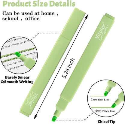 Highlighters Assorted Colors,8pcs Bible Highlighters No Bleed Hghlighter Markers for Journaling Back to School Teacher Supplies Office Supplies