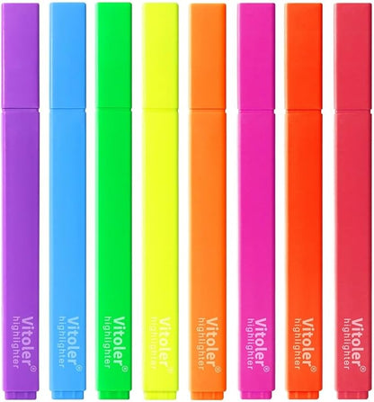 Aesthetic Highlighters, 8 Pack Assorted Colors,Pastel Highlighters Set, Bible Journaling Highlighter for Marker, Colored School Supplies