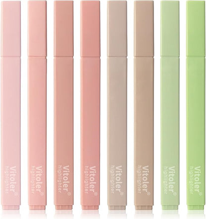 Highlighters Assorted Colors,8pcs Bible Highlighters No Bleed Hghlighter Markers for Journaling Back to School Teacher Supplies Office Supplies