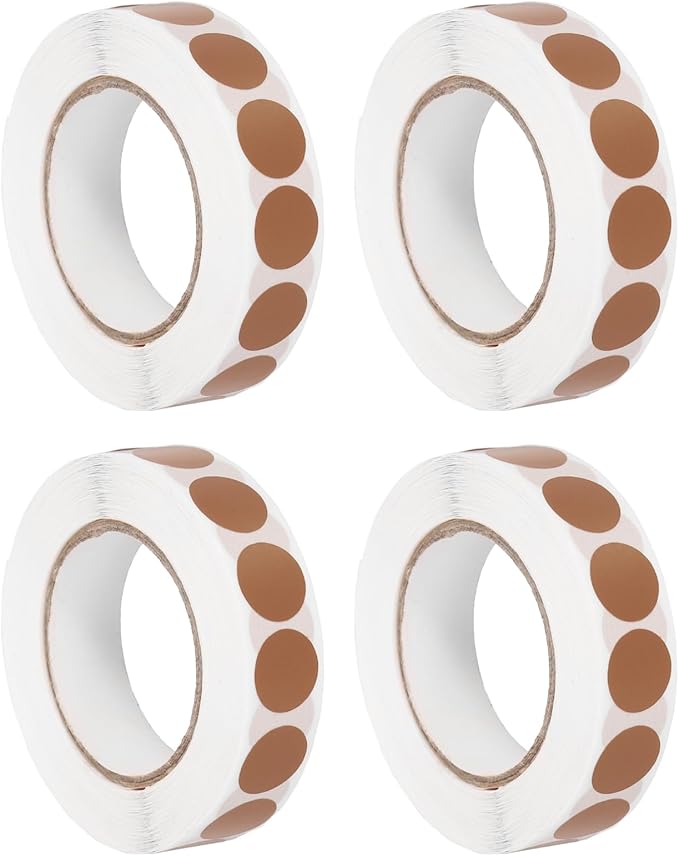 PATIKIL Colored Dot Stickers 1/2", 4000 Pcs Color Coding Labels Blank Circle Stickers Adhesive Round Price Labels for Inventory Office Garage Classroom, Light Coffee