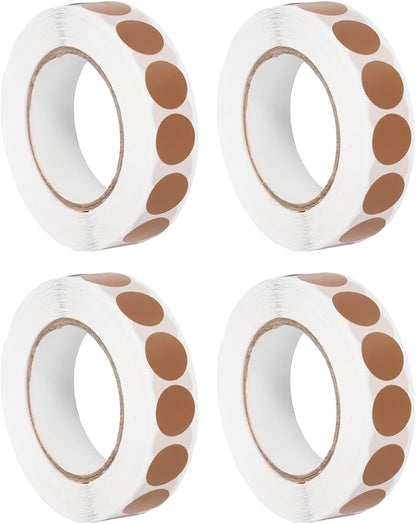 PATIKIL Colored Dot Stickers 1/2", 4000 Pcs Color Coding Labels Blank Circle Stickers Adhesive Round Price Labels for Inventory Office Garage Classroom, Light Coffee