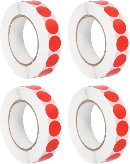 PATIKIL Colored Dot Stickers 1/2", 4000 Pcs Color Coding Labels Blank Circle Stickers Adhesive Round Price Labels for Inventory Office Garage Classroom, Carmine