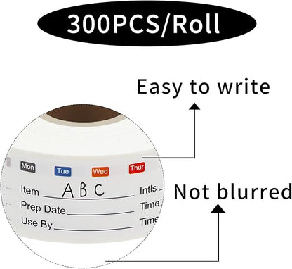 STARLIBOO Removable Freezer Labels, 1x3 Inch, 300pcs, Waterproof Oil Resistant Easy Clean Leaves No Residue