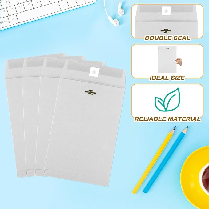50 Pcs 9 x 12 Manilla Envelopes Clasp Envelope Kraft Catalog Envelope with Clasps Closure 28 lb Kraft Paper Envelope for Storing or Mailing Envelopes Home Office Business Supplies