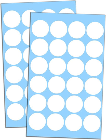 1200 Pack, 1" Round Dot Stickers Circle Labels - White