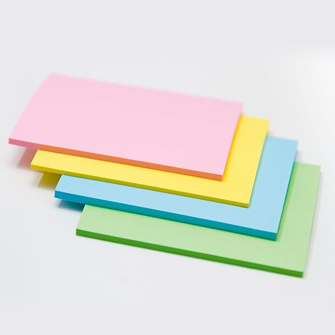 AIMI Sticky Notes Bright Colors Self-Stick Note Pads, Repositionable Adhesive Easy to Post for Writing Home, Office, School Notebook (1000 Sheets)