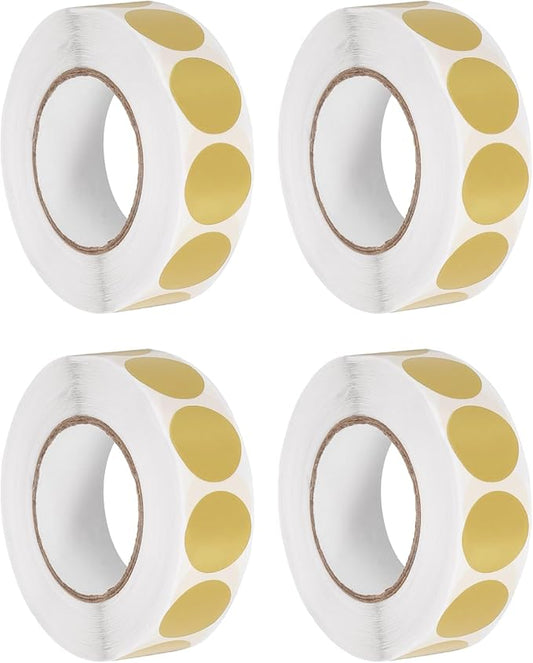 PATIKIL Colored Dot Stickers 3/4", 4000 Pcs Color Coding Labels Blank Circle Stickers Adhesive Round Price Labels for Inventory Office Garage Classroom, Cowhide Color