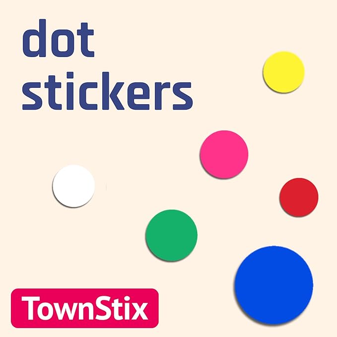 1200 Pack, 1" Round Dot Stickers Circle Labels - Yellow