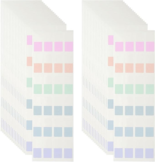PATIKIL Clear Index Sticky Tabs, 480 Pcs Small Transparent Sticky Notes Bookmarks Planner Stickers Page Tabs for Office Notebooks File Folder Ledger Book, Morandi 6 Colors