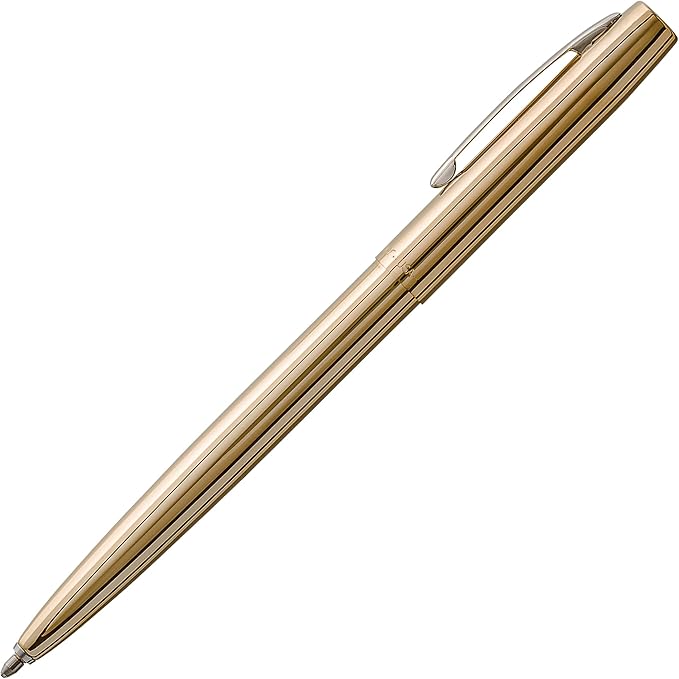 FISHER Space Pen Brass Alloy Cap-O-Matic Pen, Ballpoint, Polished Brass, Black Ink