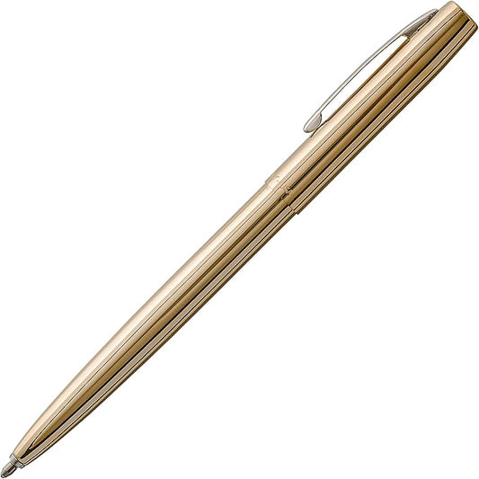 FISHER Space Pen Brass Alloy Cap-O-Matic Pen, Ballpoint, Polished Brass, Black Ink