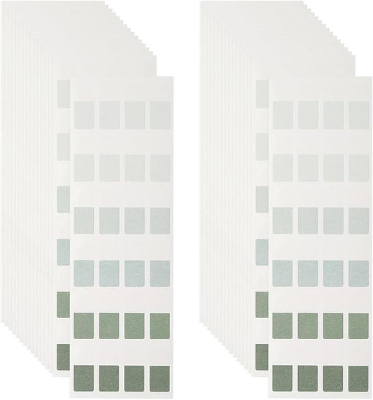 PATIKIL Clear Index Sticky Tabs, 480 Pcs Small Transparent Sticky Notes Bookmarks Planner Stickers Page Tabs for Office Notebooks File Folder Ledger Book, Gradient Green