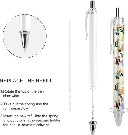 0.5mm Ballpoint for Unisex, Retractable Dinosaur Ball Pen, Fine Point Smooth Writing Pen Office Supplies, 4 Pcs