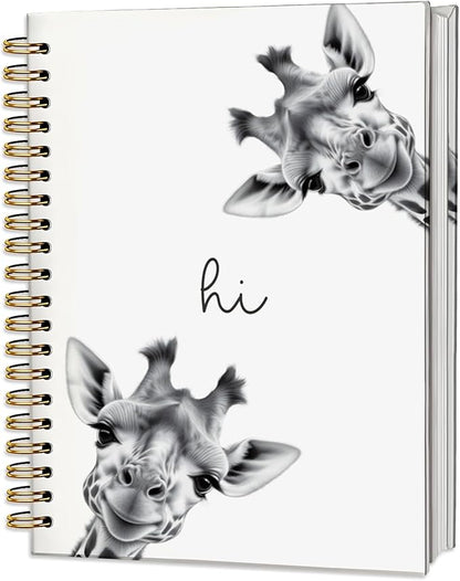 Giraffe Gifts,Giraffe Notebook Journal,Cute Giraffe Gifts for Women Teen Girls Kids,Animal Lover Gifts for Kids,Travel Journal Diary,Hardcover Spiral Notebooks for Writing,5.5x8.3 Inch