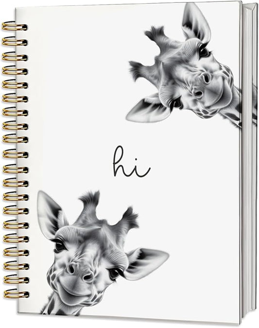 Giraffe Gifts,Giraffe Notebook Journal,Cute Giraffe Gifts for Women Teen Girls Kids,Animal Lover Gifts for Kids,Travel Journal Diary,Hardcover Spiral Notebooks for Writing,5.5x8.3 Inch
