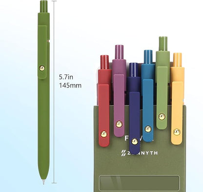 FIOVER 12Pcs Gel Pens, 0.7mm Medium Point Smooth Writing Pen, Black Gel Ink Journaling Supplies for Note Taking, Cute Aesthetic Office School Supplies Gifts for Women(12PCS Black Ink)